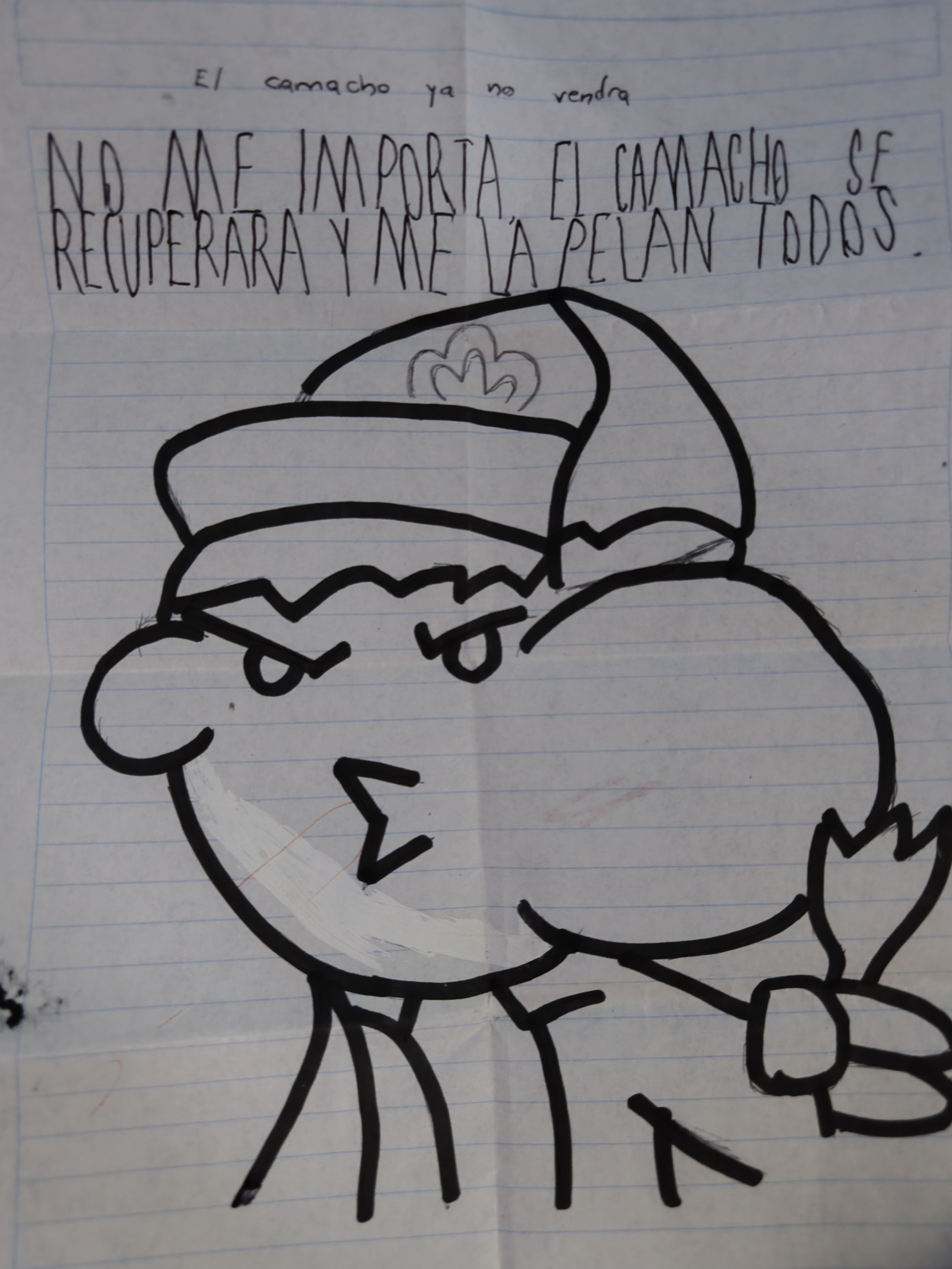 dibujo de Mario de ese entonces