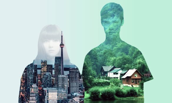 city and forest