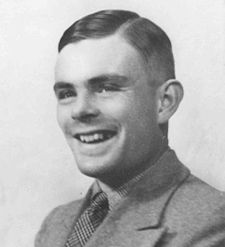 Alan Turing smiling